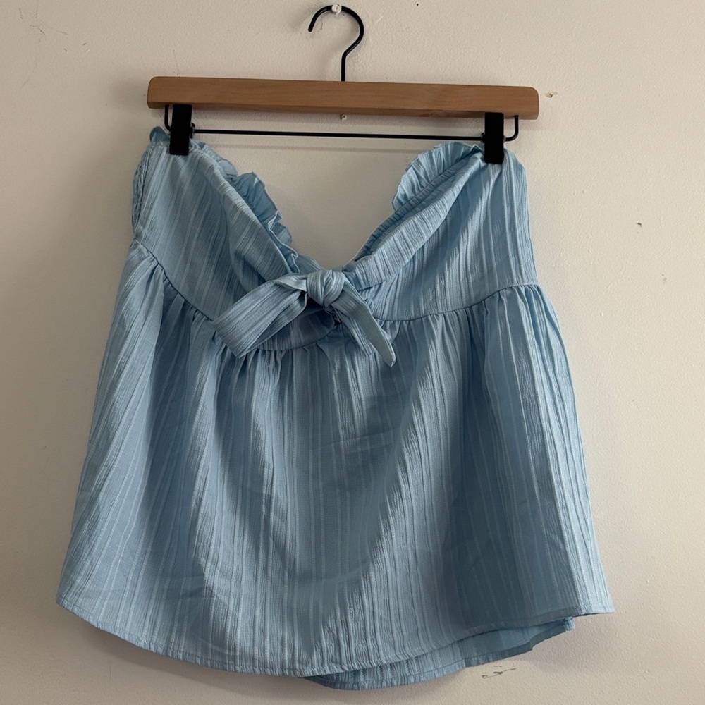 SHEIN Sky Blue Strapless top